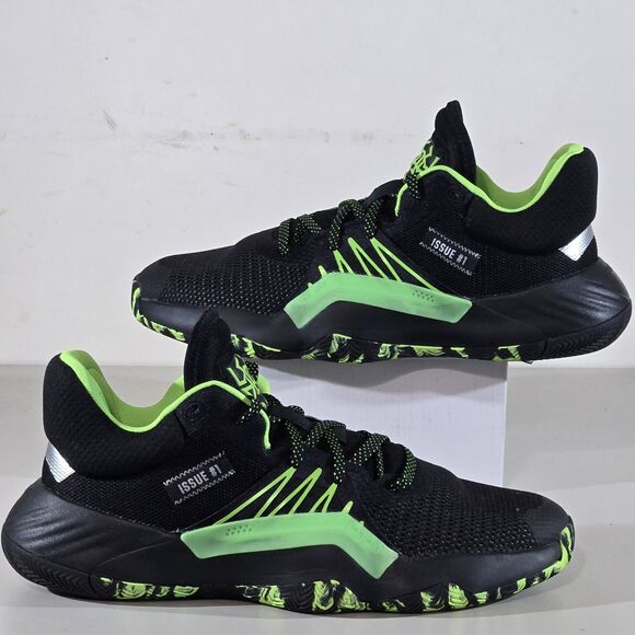 Adidas Marvel Comic Black Green Low Pro Bounce 2018 Basketball Shoe Mens 11.5 - Picture 1 of 14